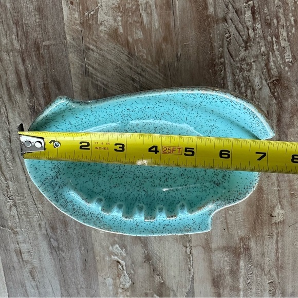 California Original Turquoise Speckled Ashtray Freeform Shape 608T Mark MCM - Picture 5 of 8